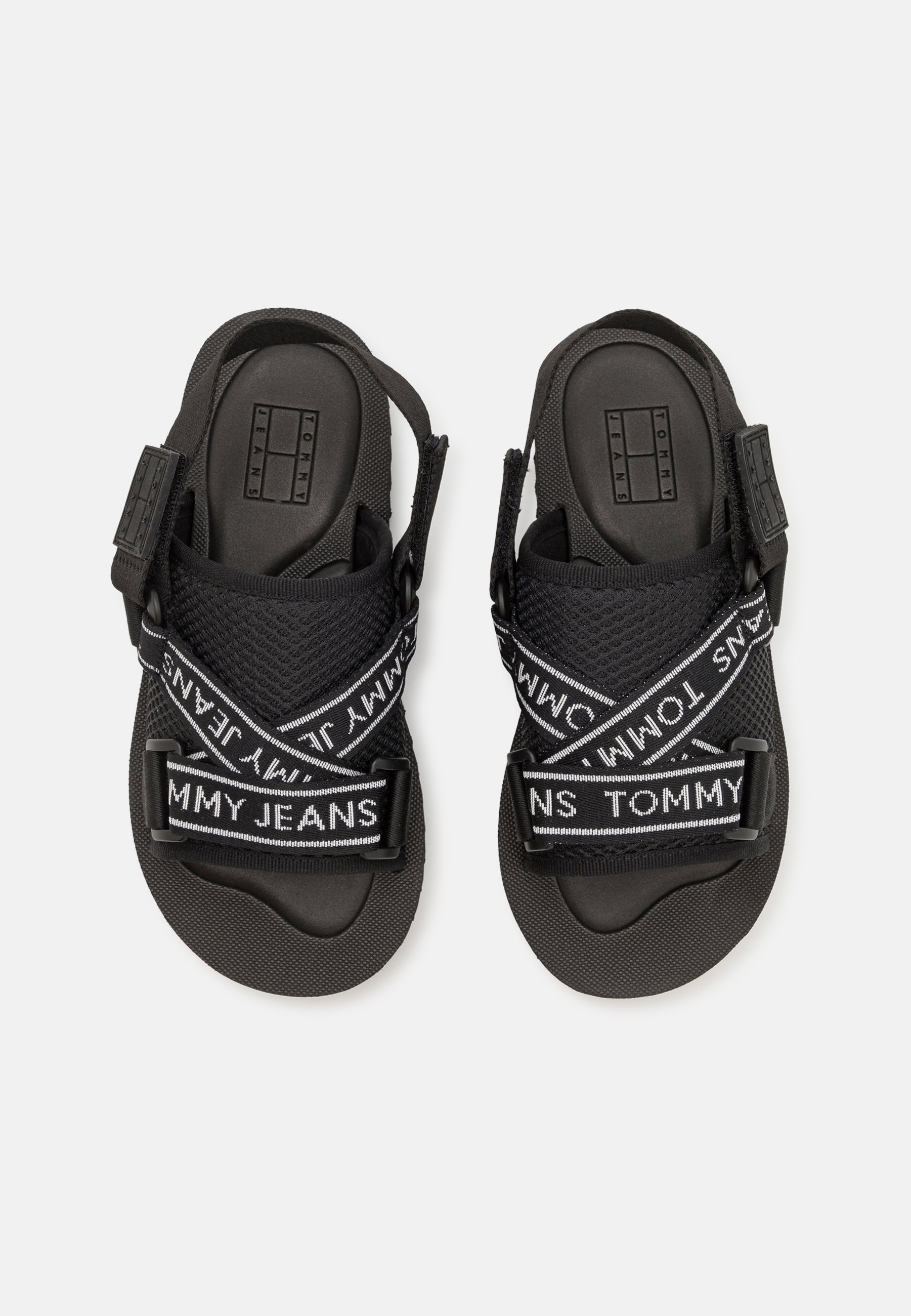 nike black denim sandals