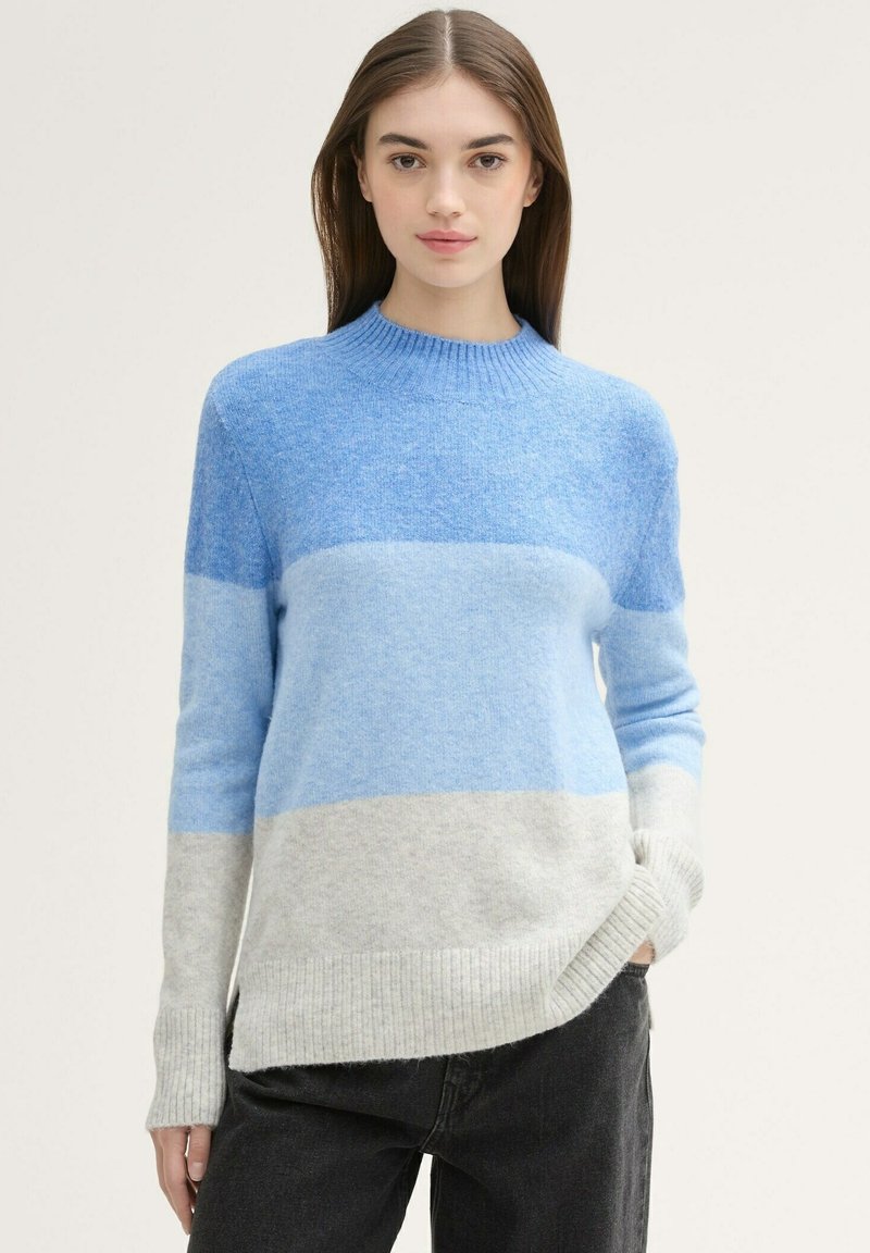 TOM TAILOR DENIM Maglione - mid blue beige