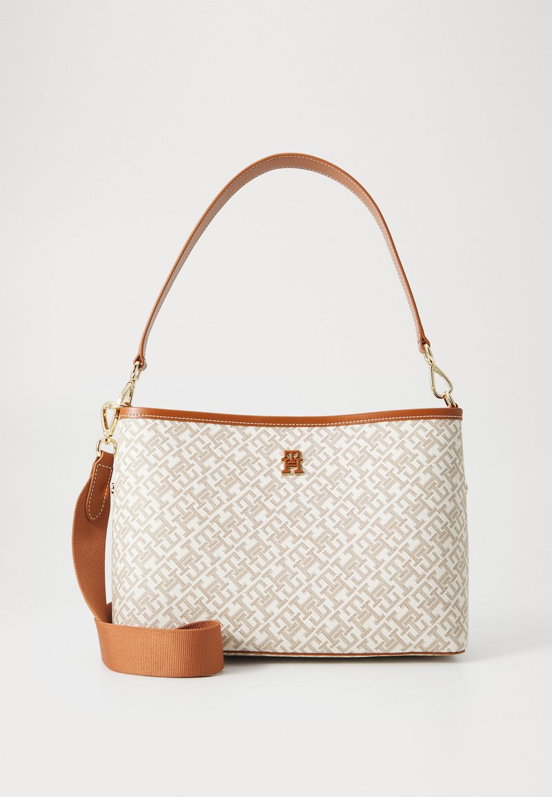 Tommy Hilfiger MONOPLAY SHOULDER BAG - Håndtasker - safari
