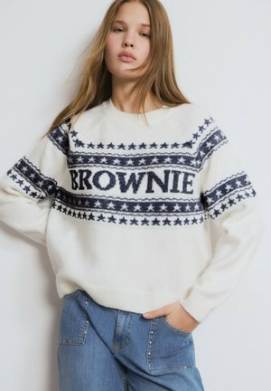 JACQUARD - Strickpullover - crudo
