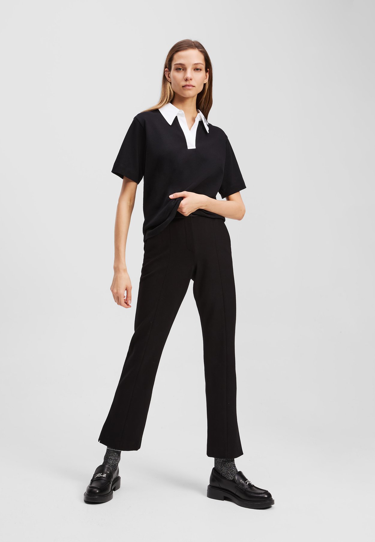 Karl Lagerfeld Signature Polo - Negro — vista 2