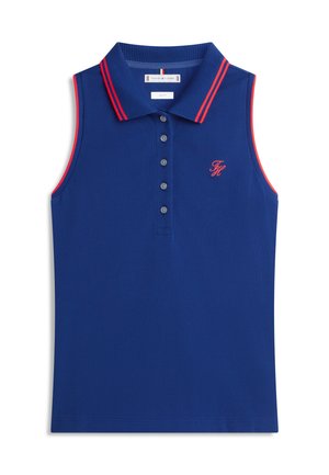 Tommy Hilfiger, 1985 SLIM FIT PIQUE SLEEVELESS POLO SHIRT - Poloshirts - preppy navy