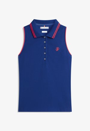 Tommy Hilfiger, 1985 SLIM FIT PIQUE SLEEVELESS POLO SHIRT - Poloshirts - preppy navy