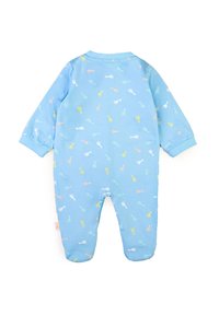 Body per neonati azzurro chiaro con un motivo di forme colorate di spatole. Maniche lunghe, materiale morbido e polsini a coste per il comfort.
