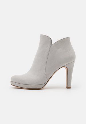 Kotníková obuv na vysokém podpatku - light grey