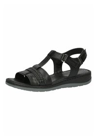 Caprice Pleištapadžiai sandalai - black nappa