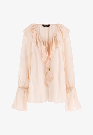 MARCIANO BY GUESS, ADELA LS RUFFLES BLOUSE - Blouse - beige