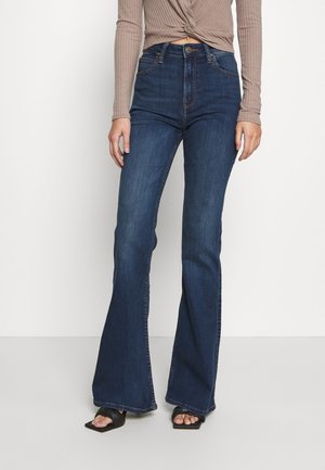 Flared Jeans - dark-blue denim
