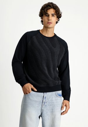 CREW NECK REGULAR FIT - Sweatshirt - black