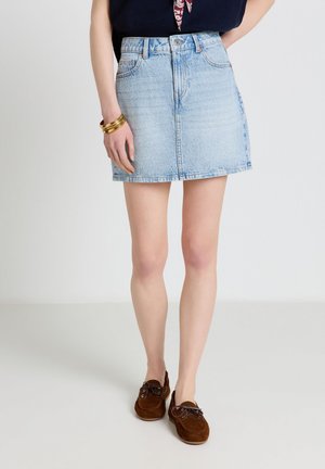 Calliope GONNA TINTA UNITA - Jupe en jean - blu denim chiaro