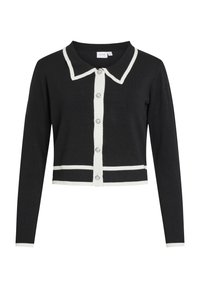 VILA VIBLAIR - Casaco de malha - black/white