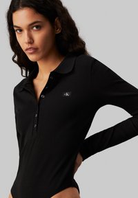 Calvin Klein Jeans Top s dlhým rukávom - black