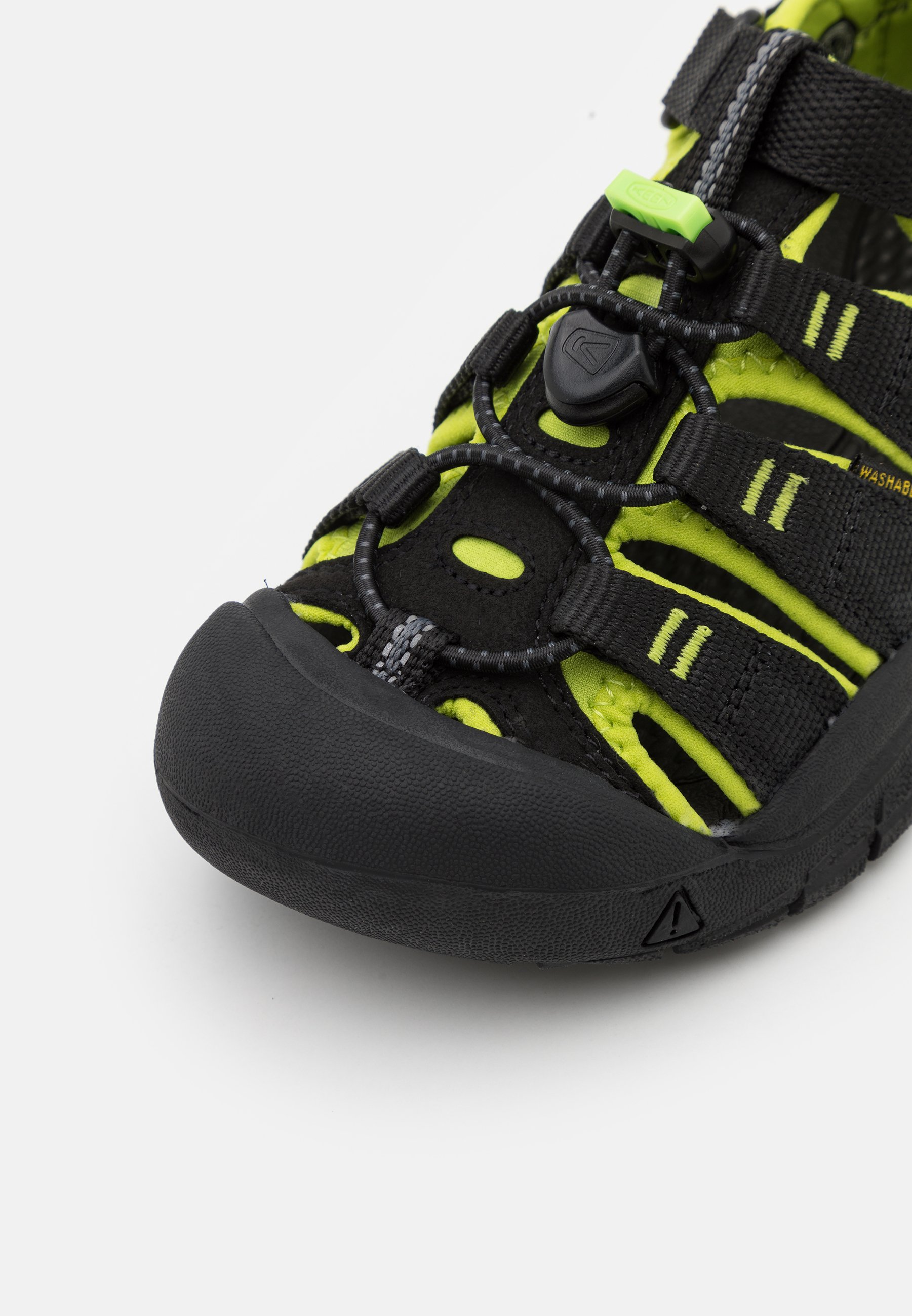 Keen NEWPORT H2 YOUTH UNISEX - Outdoorsandalen - black/lime green/zwart -  Zalando.nl
