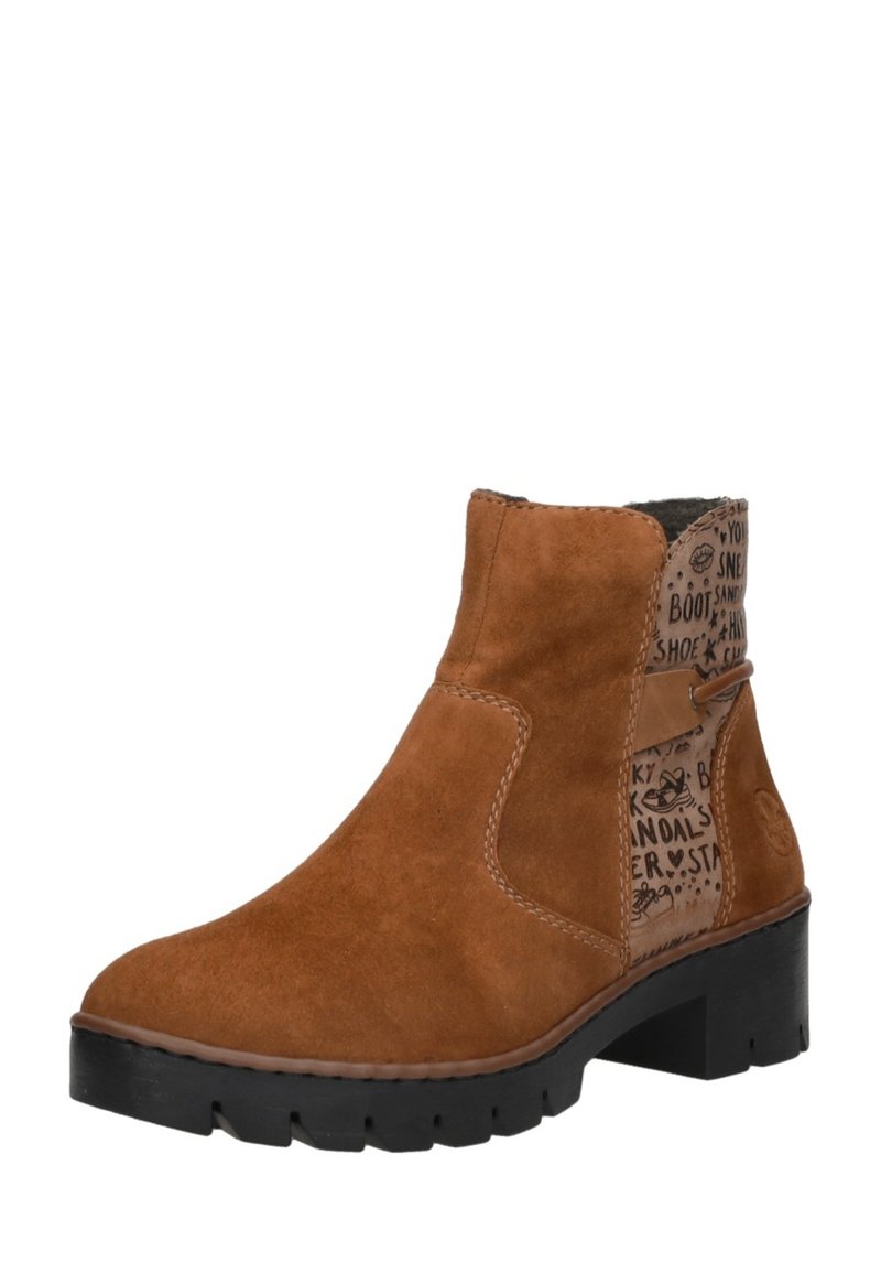 Rieker 44965 Enkellaarsjes voor dames, losse inlegzool