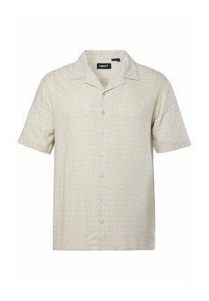 Men Plus, SHIRT, SHORT SLEEVE, MINIMALIST PRINT, CUBA COLLAR, CUBA FIT, UP TO 8 XL - Camicia - dark cement
