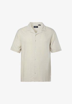 Men Plus, SHIRT, SHORT SLEEVE, MINIMALIST PRINT, CUBA COLLAR, CUBA FIT, UP TO 8 XL - Overhemd - dark cement