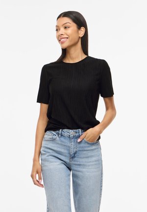 VILA VIPLISA O-NECK NOOS - Blouse - black beauty