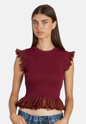T-shirt con stampa - Bordeaux