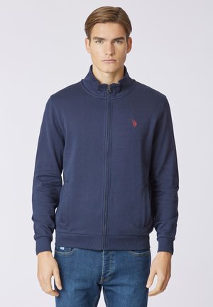 Felpa con zip - blu