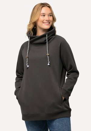 MIT STEHKRAGEN RAGLANFORM LANGE ÄRMEL  - Mikina - anthracite