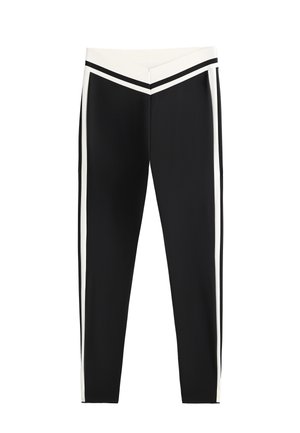 OYSHO PERFECT-ADAPT HIGH-RISE ANKLE-LENGTH WITH SIDE LINE  - Trikoot - black
