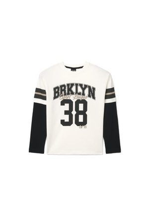 Terranova, T-SHIRT CON STAMPA SPORTIVA - Maglietta a manica lunga - bianco lana