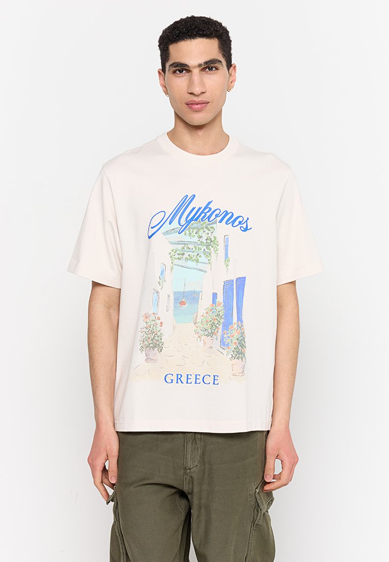 Abercrombie & Fitch T-shirt print crème Abercrombie & Fitch T-shirt print crème