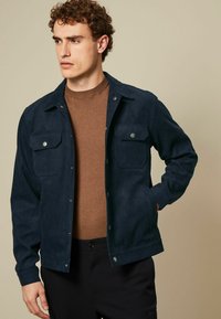 Next - COLLARED TRUCKER - REGULAR FIT - Mākslīgās ādas jaka - navy Miniatūras attēls 1