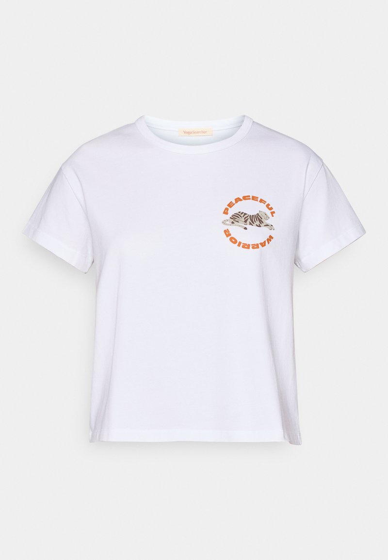 Yogasearcher T-shirt print wit Yogasearcher T-shirt print wit