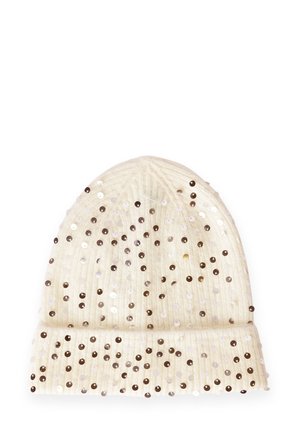 CON PAILLETTES - Berretto - bianco lana