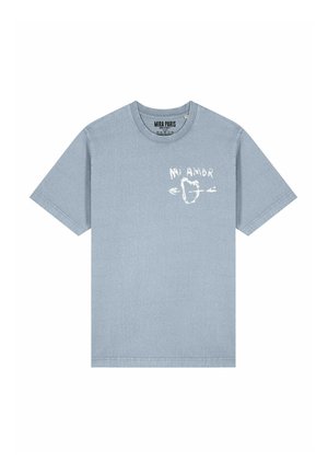 UNISEX HEAVYWEIGHT   - T-shirt con stampa - washed blue