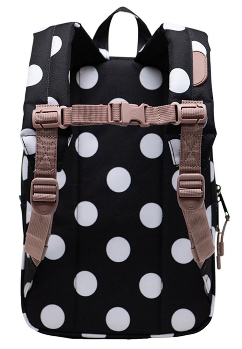 Herschel HERITAGE - Backpack - polka dot black and white/ash rose/black -  Zalando
