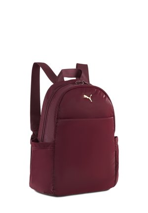 UP KLEINER - Rucksack - ruby shimmer-metallic gold logo
