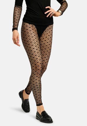 ISA - Leggings - Strumpor - black small big hearts