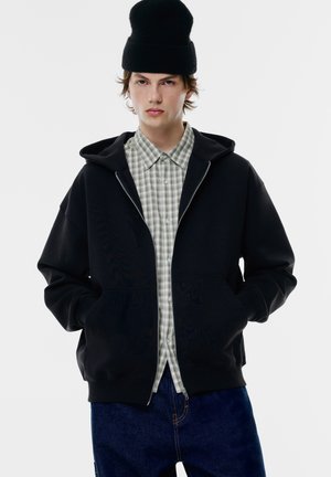 Sweater met rits - black