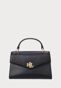 LEATHER SMALL FARRAH SATCHEL - Handväska - black