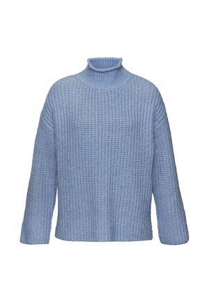 Strickpullover - blau meliert