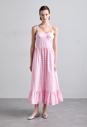 PINK GINGHAM DRESS - Vestito estivo - pink