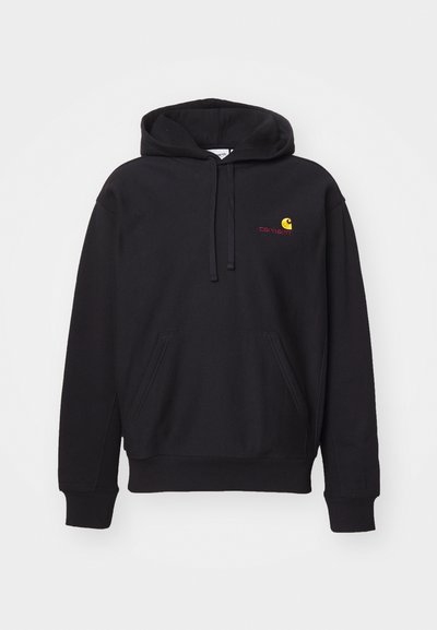 HOODED AMERICAN SCRIPT - Sweat à capuche - black