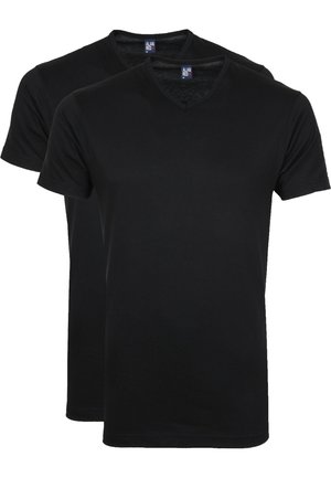 V-NECK VERMONT 2PACK - T-shirt basic - black