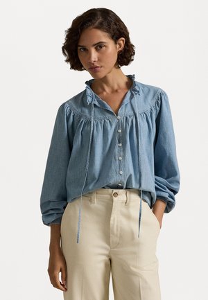 LONG SLEEVE BUTTON FRONT - Hemdbluse - chambray