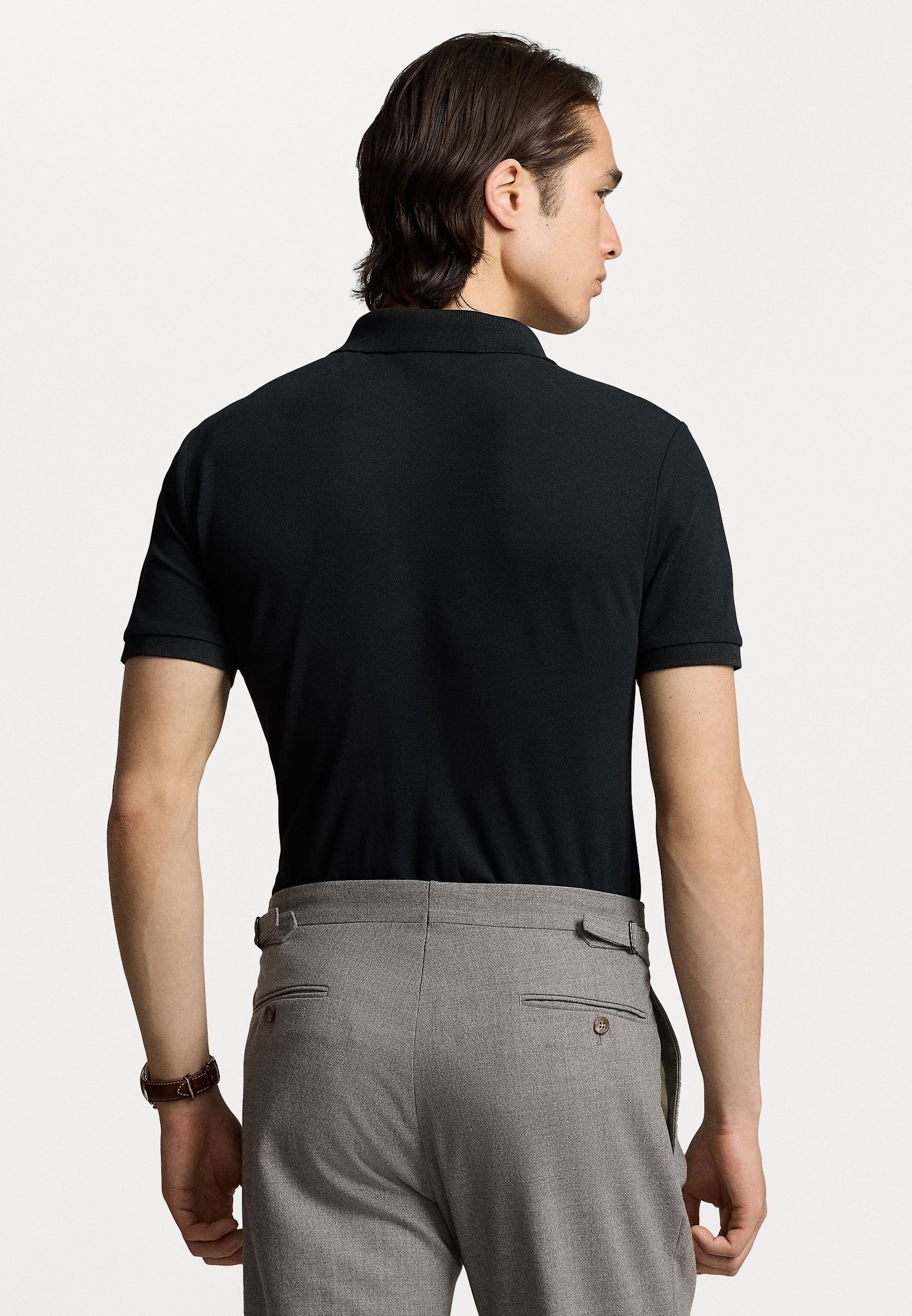 POLO RALPH LAUREN ブラック SLIM FIT バラ売り 1枚 Slim Fit Soft-Touch Polo Shirt | Ralph Lauren UK
