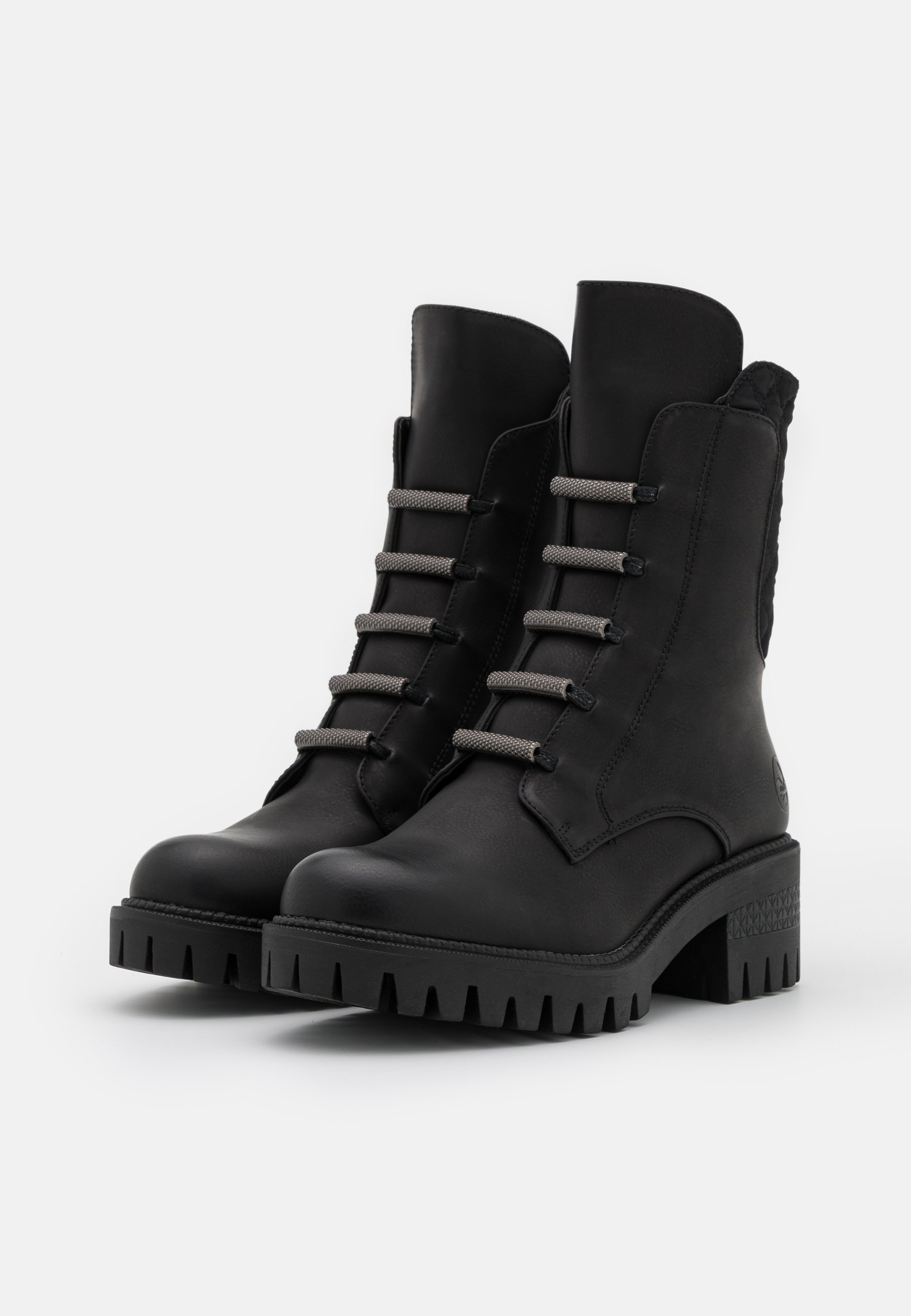 Rieker Enkellaarsjes met plateauzool - schwarz/Zwart - Zalando.nl