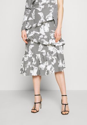 SANTANA SKIRT - A-line skjørt - black/off white