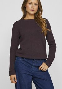 VILA VIDALO O-NECK - Stickad tröja - plum perfect