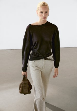 Massimo Dutti OVERSIZE - Jumper - dark brown