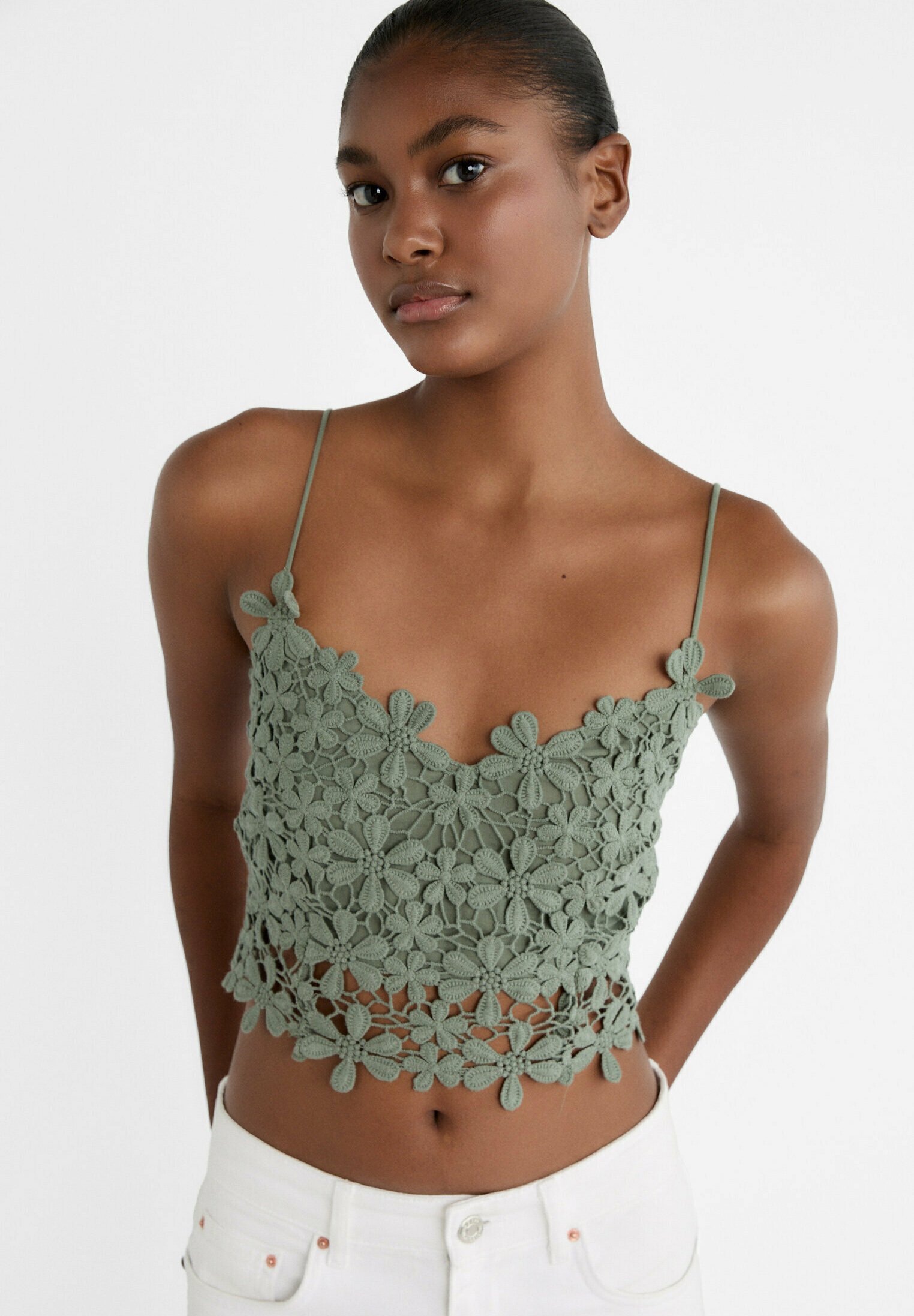 Stradivarius MIT TRÄGERN - Top - light green/hellgrün - Zalando.de 