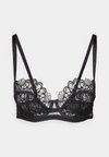 SWIRL UNDERWIRED BALCONY BRA - Balconette bra - black