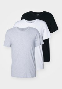 Unselected, white/silver chine/black
