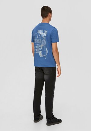 QS MIT RÜCKENPRINT - T-shirt print - himmelblau